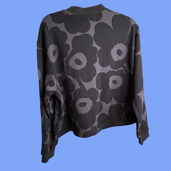 marimekko adidas Collab Print Sweatshirt XL NWT Unisex BLACK - Picture 2 of 4